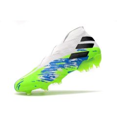 fodboldstøvler til mænd adidas Nemeziz 19+ FG Hvid Grøn Blå_8.jpg